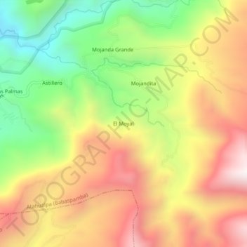 El Moyal topographic map, elevation, terrain