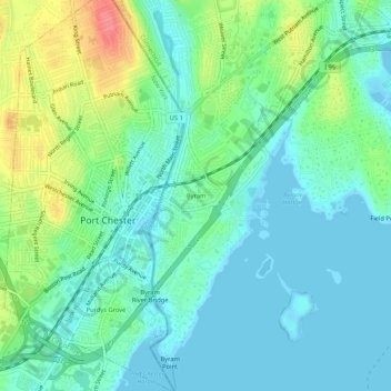 Byram topographic map, elevation, terrain
