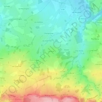 La Jarge topographic map, elevation, terrain