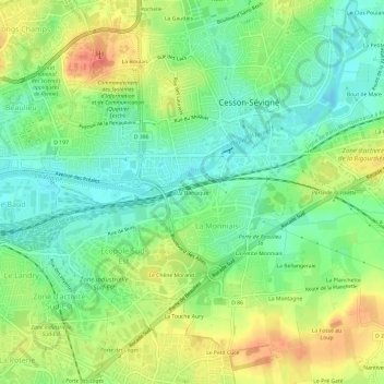 La Barraque topographic map, elevation, terrain