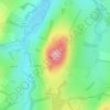 Bonchester Hill topographic map, elevation, terrain