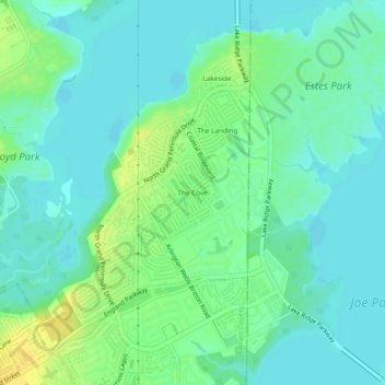 The Cove topographic map, elevation, terrain