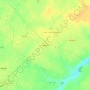 Dossainville topographic map, elevation, terrain