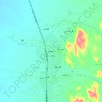 `Abs topographic map, elevation, terrain