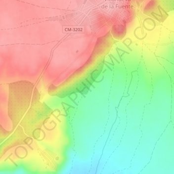 El Moral topographic map, elevation, terrain