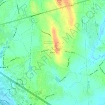 Harris topographic map, elevation, terrain