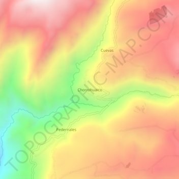 Chorrohuaico topographic map, elevation, terrain