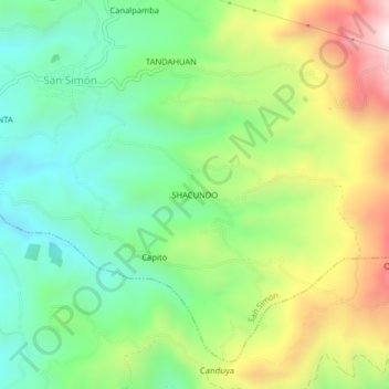 SHACUNDO topographic map, elevation, terrain
