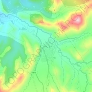 Chilloroya topographic map, elevation, terrain