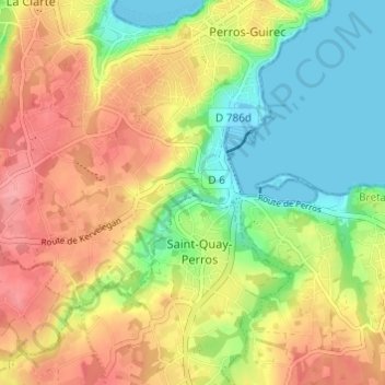 Gousabas topographic map, elevation, terrain