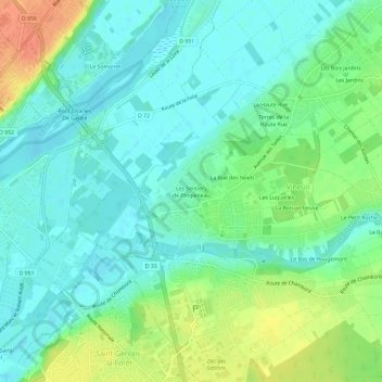 Les Sentiers de Pimpeneau topographic map, elevation, terrain