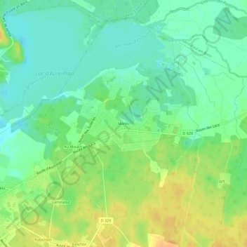 Mares topographic map, elevation, terrain
