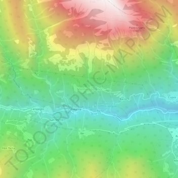 Monteossolano topographic map, elevation, terrain