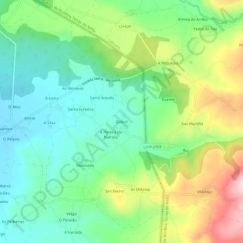 Goimil topographic map, elevation, terrain