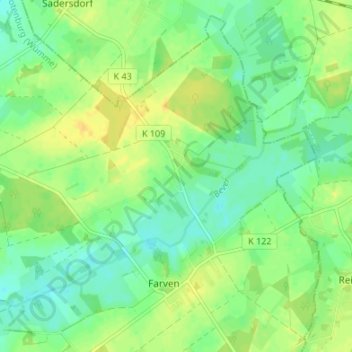Baaste topographic map, elevation, terrain