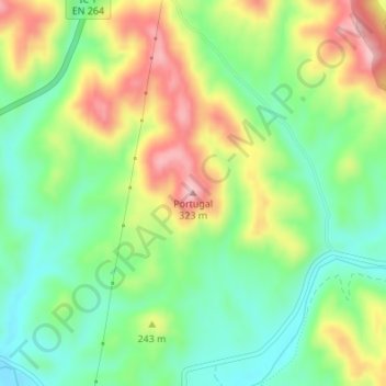 Portugal topographic map, elevation, terrain