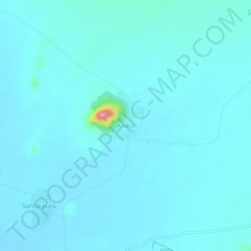 Andor topographic map, elevation, terrain