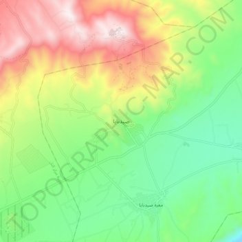 Sidnaya topographic map, elevation, terrain
