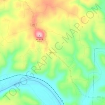 Old Joe topographic map, elevation, terrain