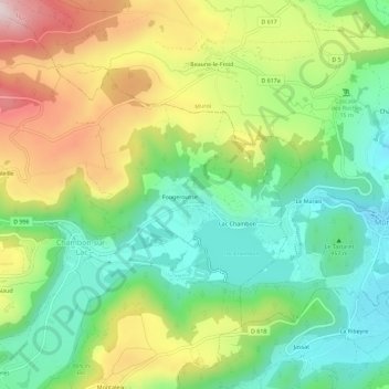 Varennes topographic map, elevation, terrain