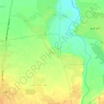سیدکلا topographic map, elevation, terrain