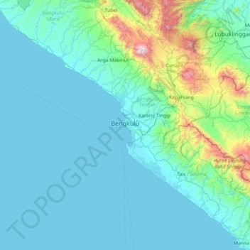Ratu Samban topographic map, elevation, terrain