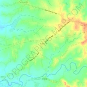 Basuit topographic map, elevation, terrain