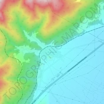 Kozdere topographic map, elevation, terrain