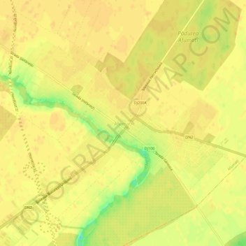Afumați topographic map, elevation, terrain