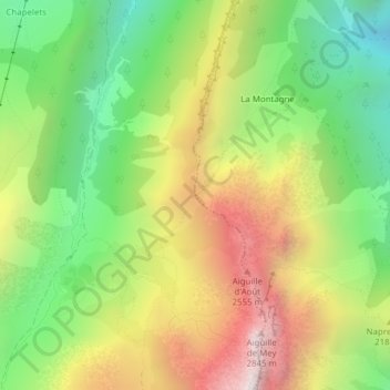 Col de la Grande Pierre topographic map, elevation, terrain