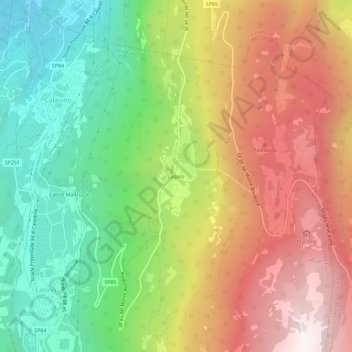 Lagolo topographic map, elevation, terrain