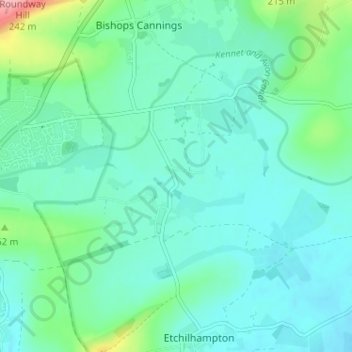 Little Horton topographic map, elevation, terrain