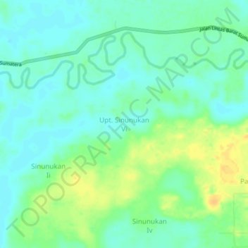 Upt. Sinunukan Vi topographic map, elevation, terrain