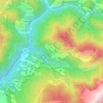 Antona topographic map, elevation, terrain