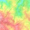 Planèzes topographic map, elevation, terrain