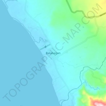 Balabagan topographic map, elevation, terrain