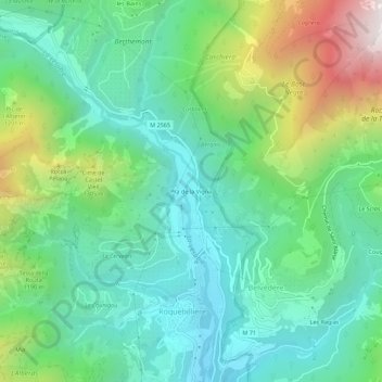 Pra de la Vigna topographic map, elevation, terrain
