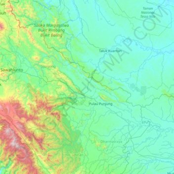 Kamang Baru topographic map, elevation, terrain