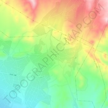 خوروین topographic map, elevation, terrain