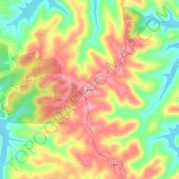 Lampe topographic map, elevation, terrain
