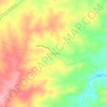 La Estancia topographic map, elevation, terrain
