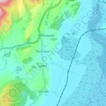 Arnaby topographic map, elevation, terrain