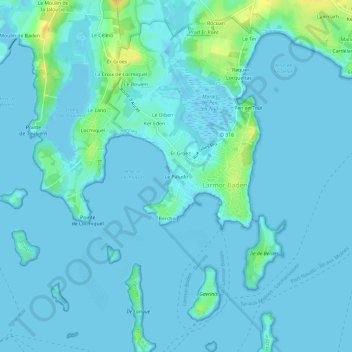 Le Paludo topographic map, elevation, terrain