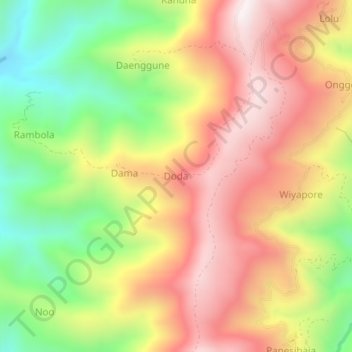Doda topographic map, elevation, terrain