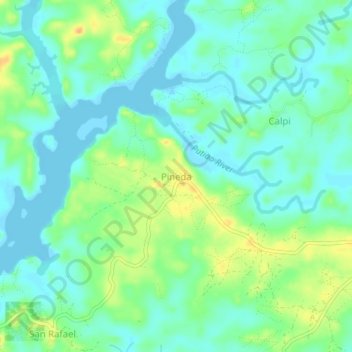 Pineda topographic map, elevation, terrain