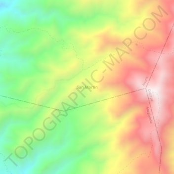 San Martin topographic map, elevation, terrain