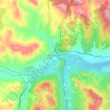 Ventas de Cervera topographic map, elevation, terrain