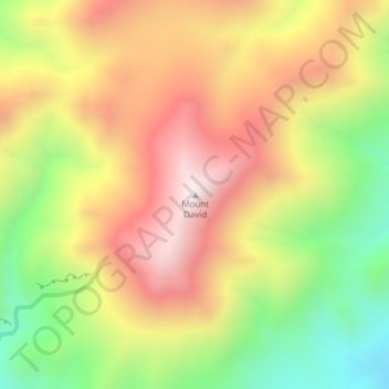 Mount David topographic map, elevation, terrain
