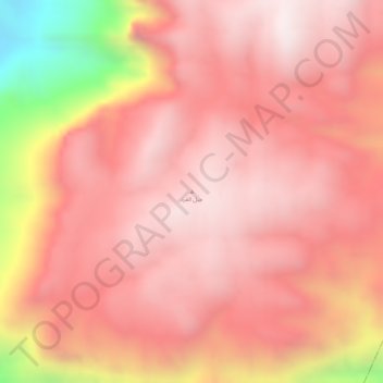 Jabal al Qarad topographic map, elevation, terrain