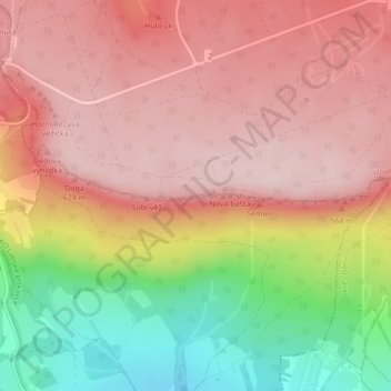 Kóta 46 topographic map, elevation, terrain